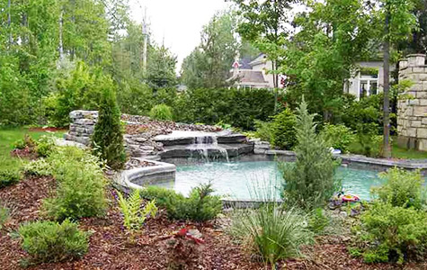 Aménagement paysager d'une piscine Rosemère